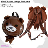 Kindergarten Cute Cartoon Kids School Bag for Boys and Girls (Brown)